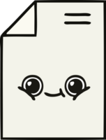 feuille de papier de dessin animé mignon png