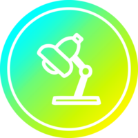 werklamp circulair in koude gradiënt spectrum png