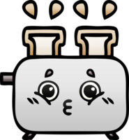 gradient shaded cartoon of a toaster png