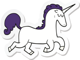 sticker of a cartoon unicorn png