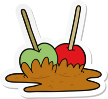 sticker of a cartoon toffee apples png
