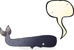 baleine de dessin animé avec bulle de dialogue png