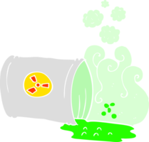 platt Färg illustration av en tecknad serie kärn avfall png
