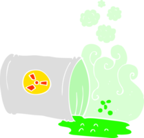 flat color illustration of a cartoon nuclear waste png