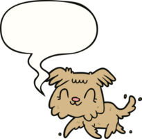 cartoon little dog and speech bubble png