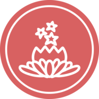 icono circular de flor mágica png