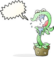 discours bulle dessin animé carnivore plante png