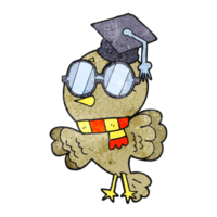 cute texture cartoon well educated bird png