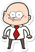 sticker of a cartoon manager man staring png