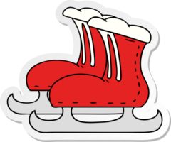 sticker cartoon doodle ice skate boots png