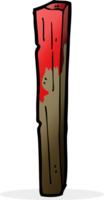 cartoon bloody wooden post png