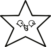 line drawing cartoon star fish png