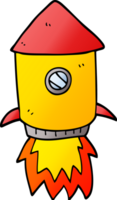 Cartoon-Doodle-Weltraumrakete png