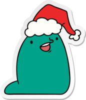 weihnachtsaufkleberkarikatur der kawaii schnecke png