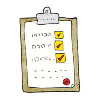 getextureerde tekenfilm checklist png