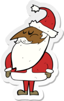 sticker of a cartoon santa claus png