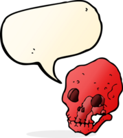 cartoon spooky skull with speech bubble png