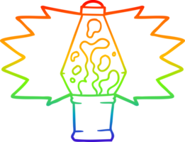 Regenbogen-Gradientenlinie Zeichnung Cartoon-Lava-Lampe png