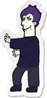 sticker of a cartoon vampire png