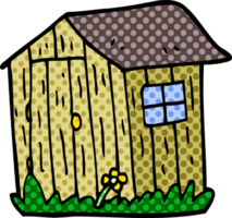 cartoon doodle wooden shed png