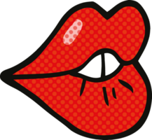 Comic-Stil Cartoon schmollende Lippen png