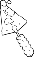 black and white cartoon trowel png