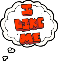 thought bubble cartoon i like me symbol png