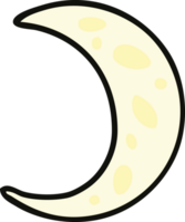cartoon doodle of a crescent moon png