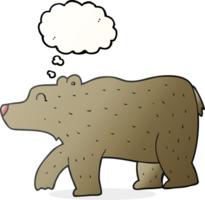pensamento bolha desenho animado Urso png