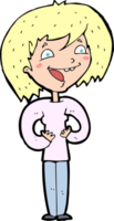 cartoon excited woman png