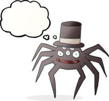 pensamento bolha desenho animado dia das Bruxas aranha png