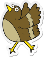 sticker of a cartoon happy bird png