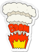 sticker of a cartoon explosion png