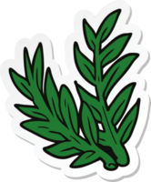 autocollant d'une plante de dessin animé png