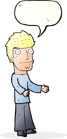 cartoon confused man with speech bubble png