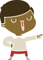 flat color style cartoon happy boy png