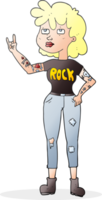 chica rockera de dibujos animados png