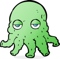 cartoon alien squid face png