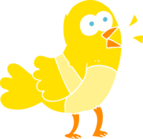 flat color illustration of a cartoon bird png