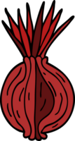 cartoon doodle sprouting onion png