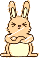 Angry Rabbit Chalk Drawing png