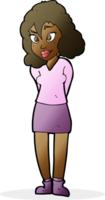 cartoon confused woman png