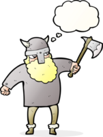 pensée bulle dessin animé viking guerrier png