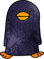 schrulliger handgezeichneter Cartoon-Pinguin png