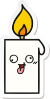 sticker of a cute cartoon lit candle png