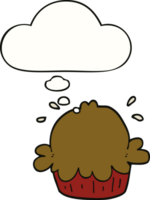 cute cartoon pie and thought bubble png