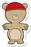 sticker van een tekenfilmteddybeer png