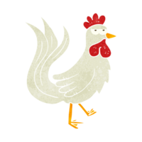 hand drawn retro cartoon cock png