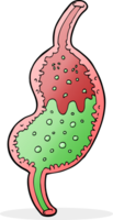 cartoon bubbling stomach png