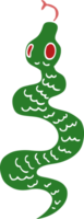 dessin animé doodle serpent vert png